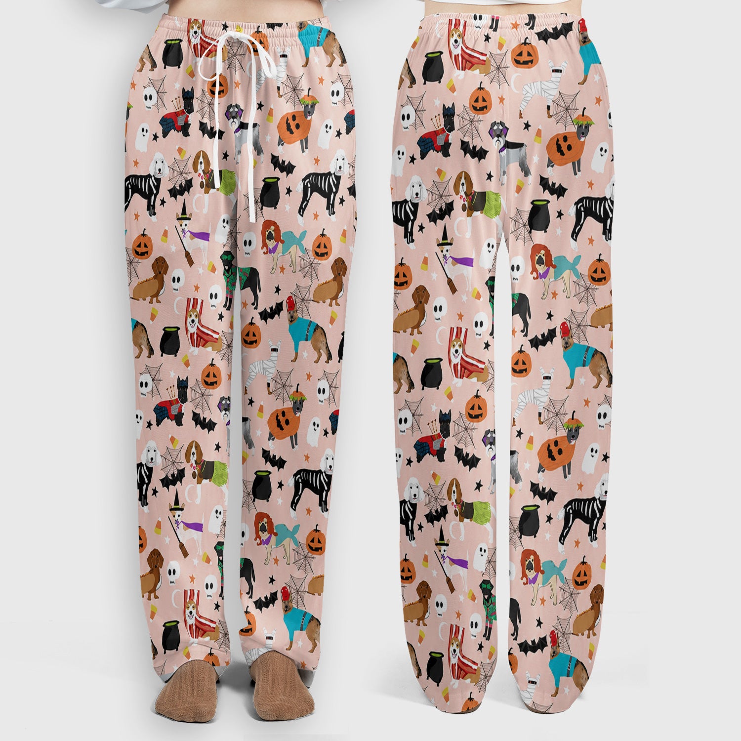 Halloween Costume Dogs Scrub Set, Scrub Pants and V Neck Top