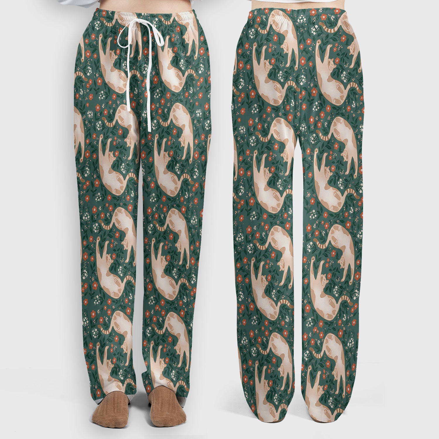 Glowing Blue Butterfly Garden Pattern Scrub Set, Scrub Pants and V Neck Top