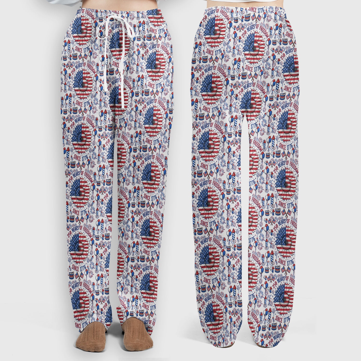Festive Patriotic Sunflower American Flag Fireworks Pattern Scrub Set, Breathable Med Uniform