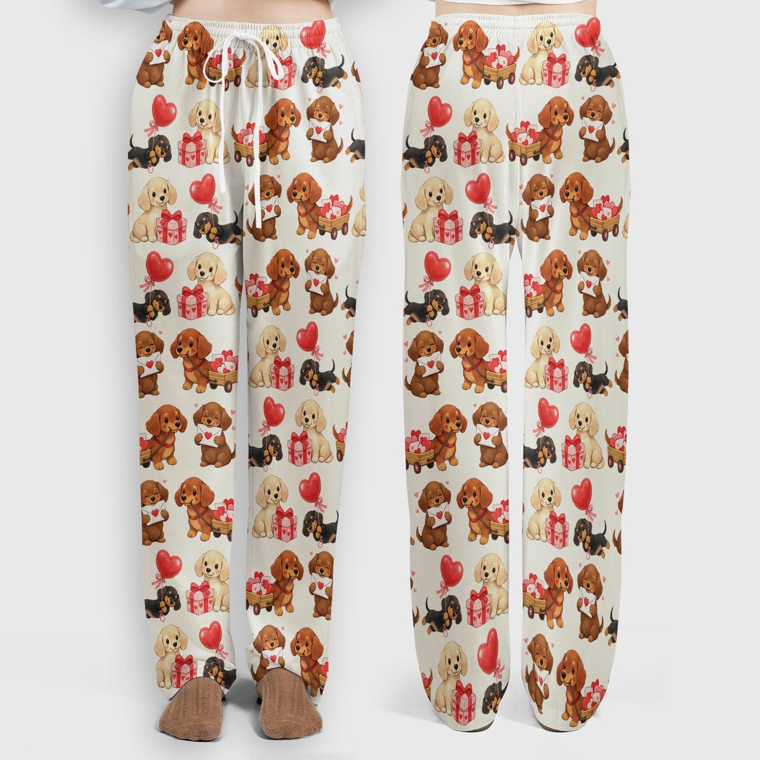 Cute Dachshund Nurse Scrub Set For Nurses, Wiener Dog Pattern Nurse Shirt, Breathable Fabrics Nursing Uniform