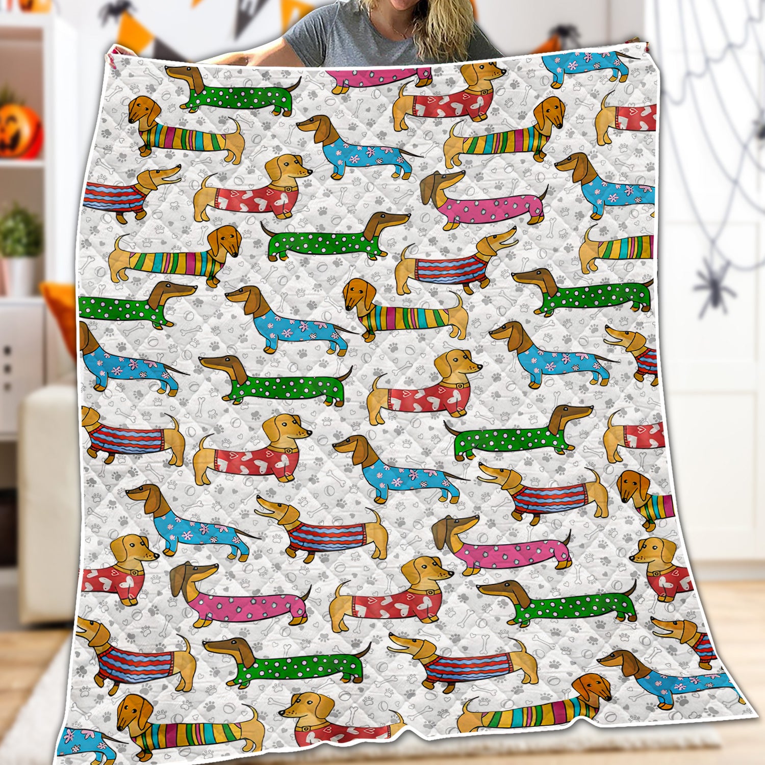 Doxie Puppies Nurse Blanket - Cute Dachshund Holiday Gift for RN LPN CNA - Weiner Dog Lover