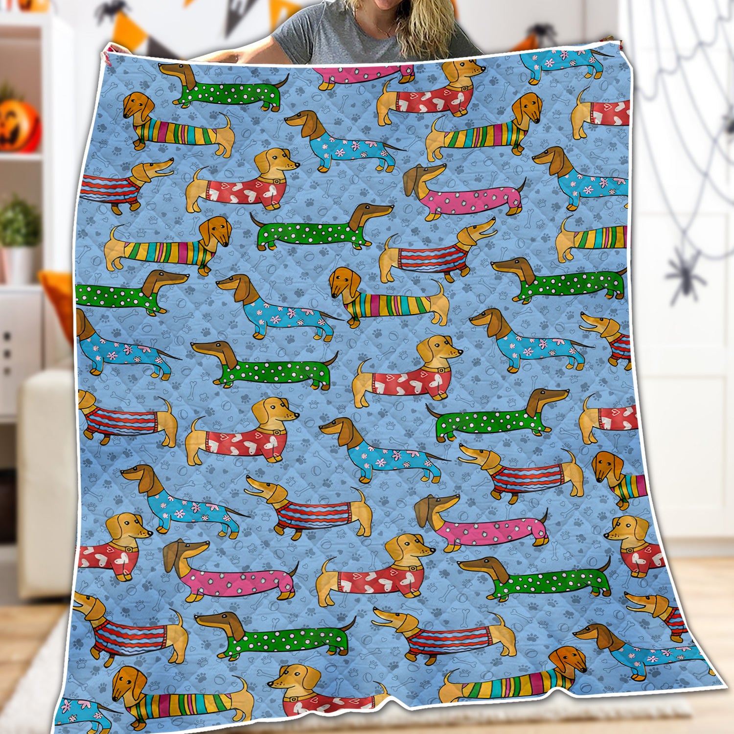 Doxie Puppies Nurse Blanket - Cute Dachshund Holiday Gift for RN LPN CNA - Weiner Dog Lover