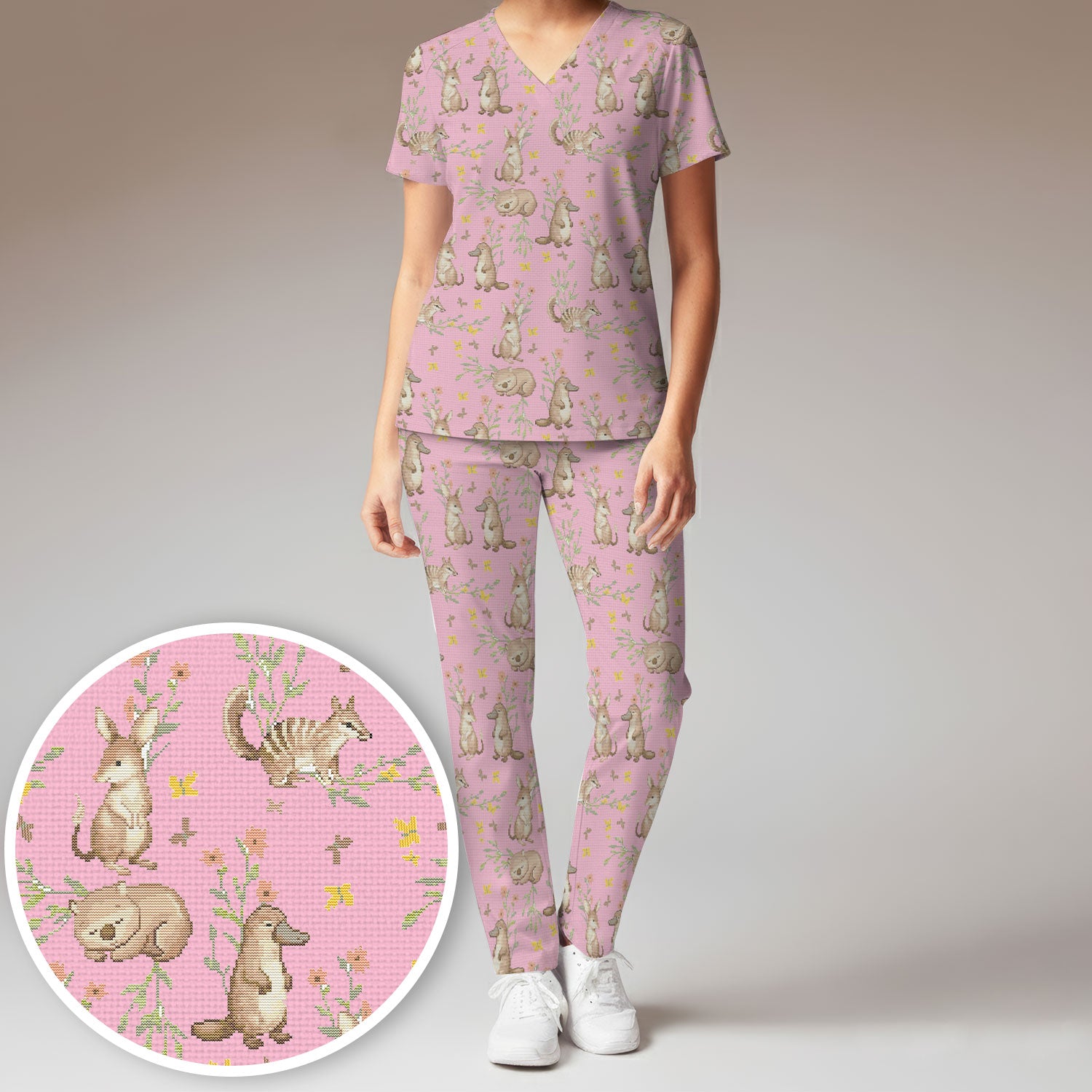 Australian Baby NICU Nurse Scrub Set, Pediatric Nursing Uniform, Comfortable Scrubs For Nurses