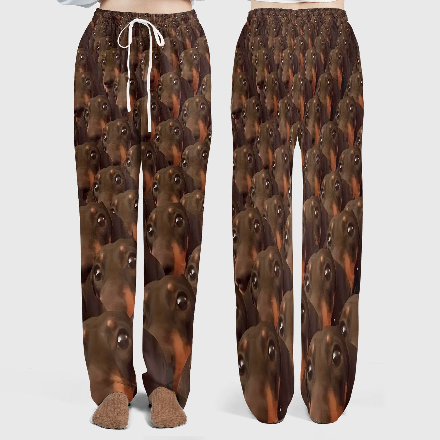 Funny Dachshund Scrub Set for Women - Cute Sausage Dog Pattern Med Uniform - Weiner Lover Gift for RN LPN CNA
