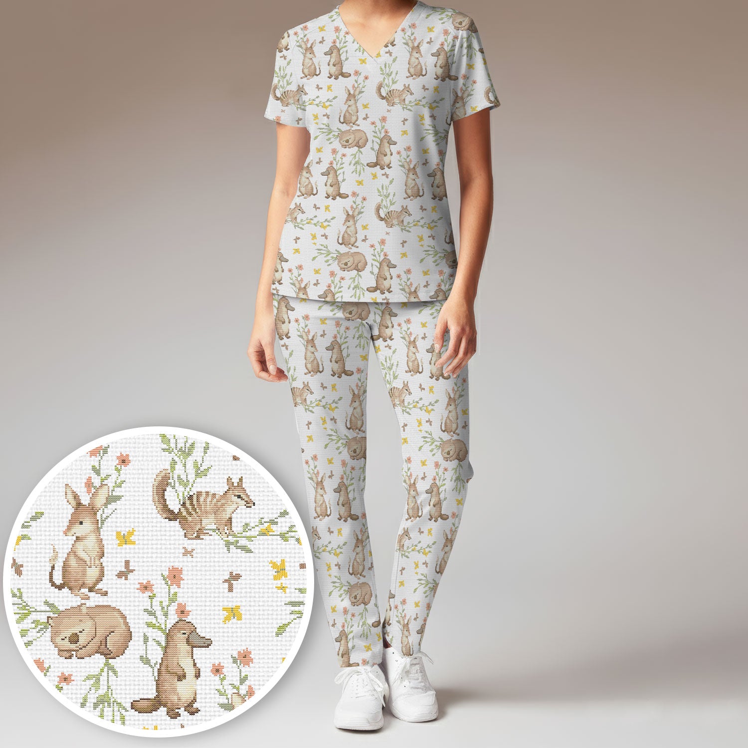 Australian Baby NICU Nurse Scrub Set, Pediatric Nursing Uniform, Comfortable Scrubs For Nurses