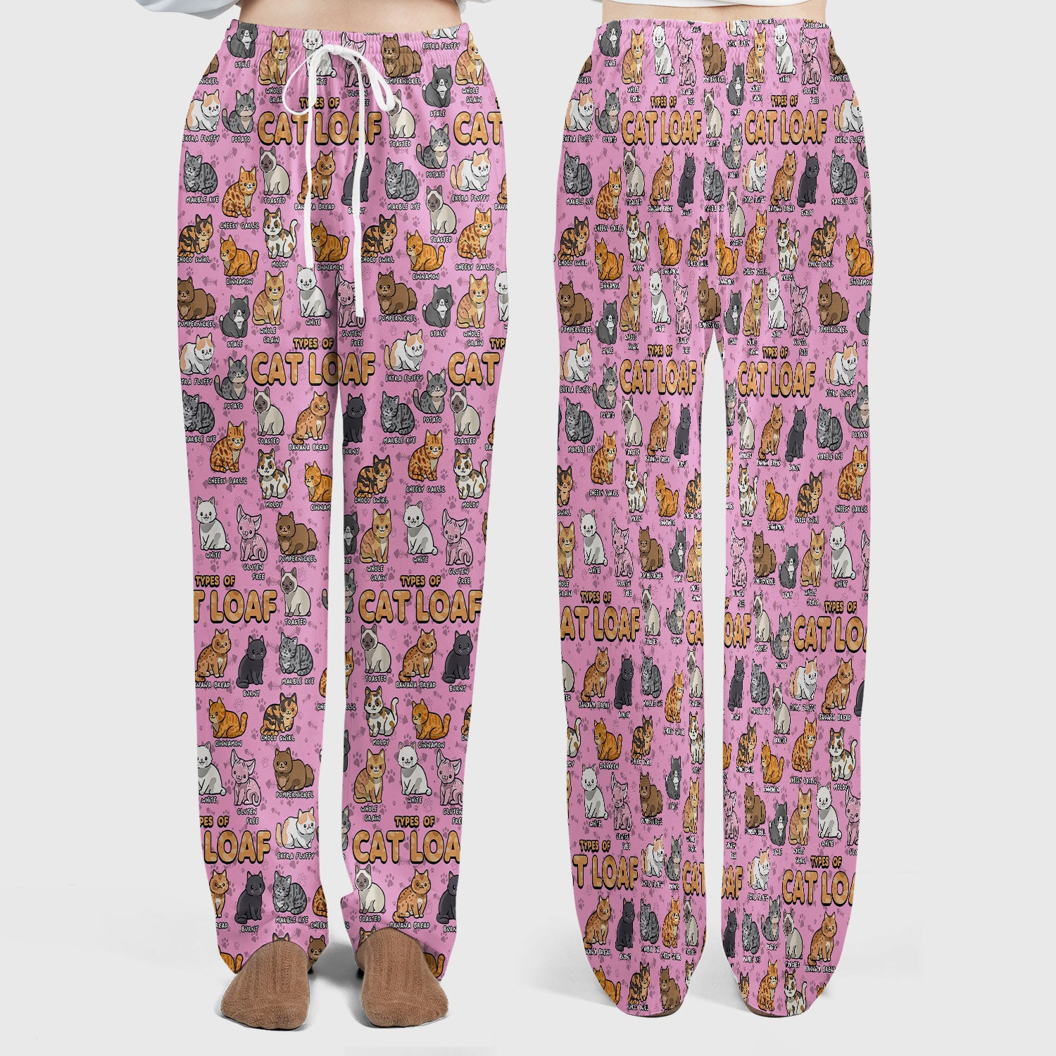 Funny Cat Loaf Nurse Scrub Set for Women - Cute Cat Medical Uniform Top and Pants - Ugly Sweater Pet Lover Gift