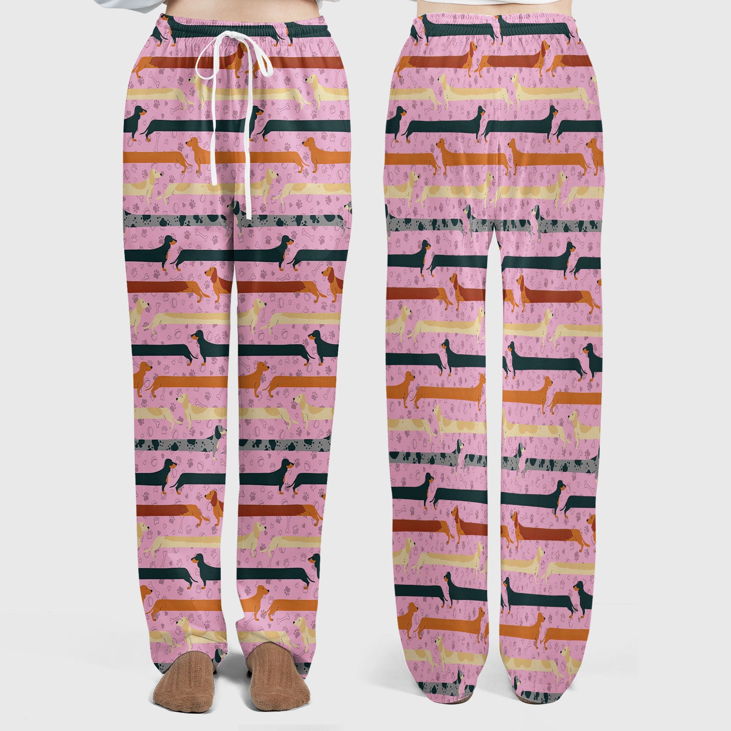 Dachshund Women's Scrub Sets - Comfortable Scrubs for Nurses - It's Been A Long Day Scrub Pants and V Neck Top