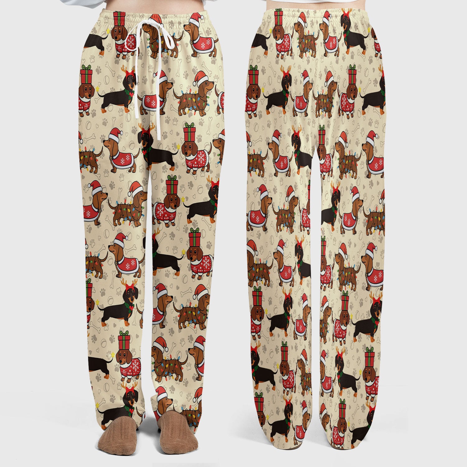Funny Wiener Dog Scrub Set for Women - Santa's Favourite Nurse Gift - Funny Medical Uniform for RN CNA LPN