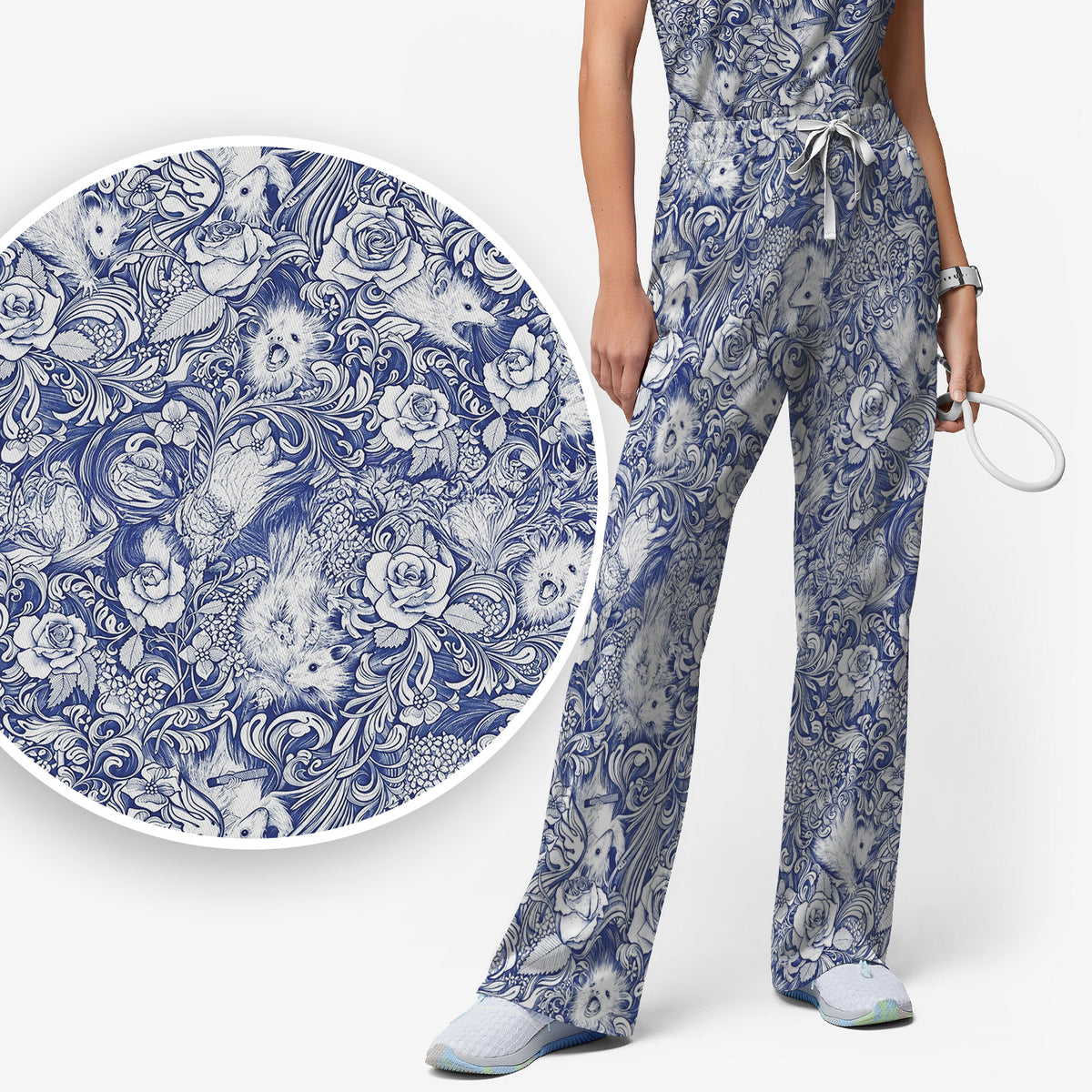 Niedliches „Be A Jimothy“-Waschbären-Set mit Herzen, Peeling-Hose und V-Ausschnitt-Oberteil