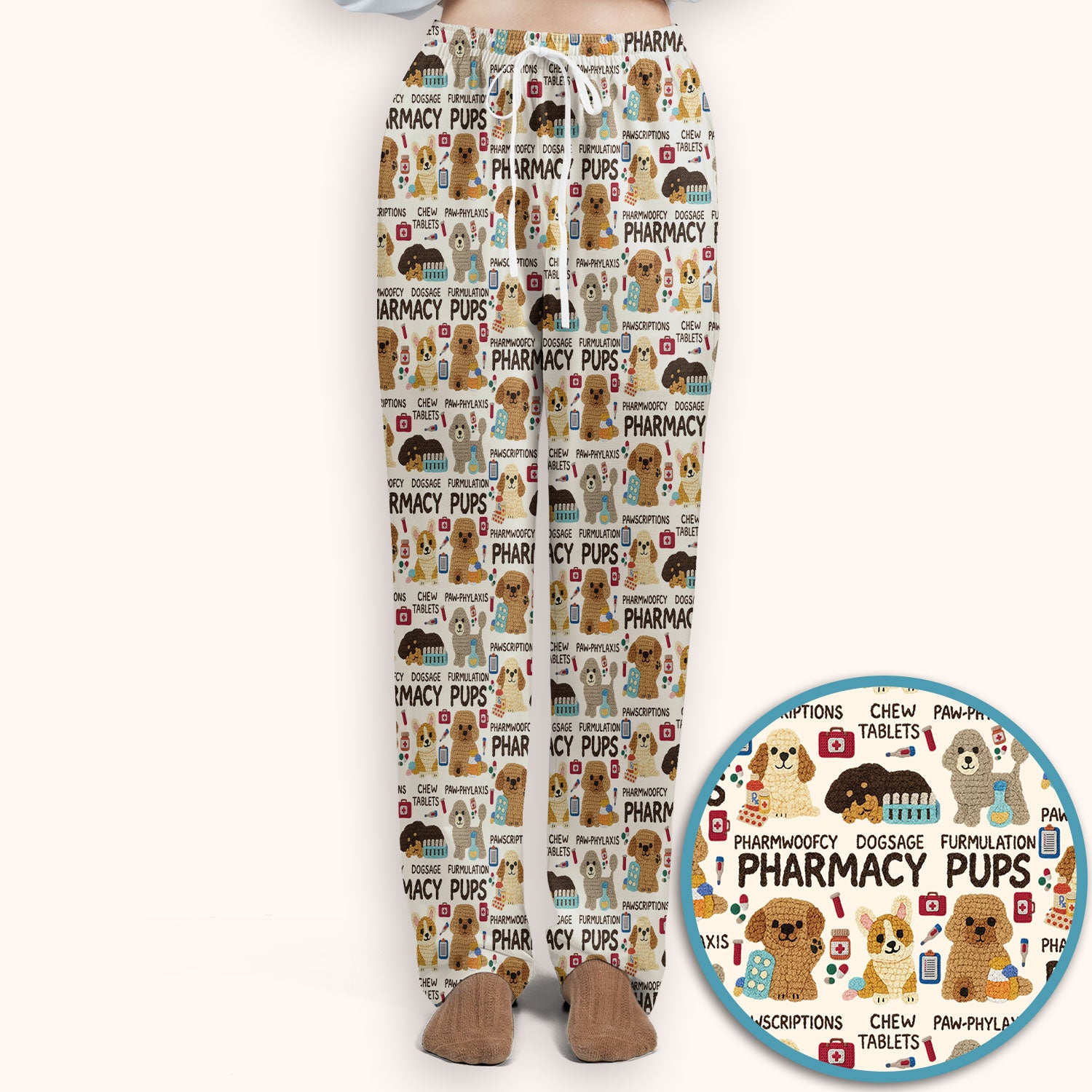 Pharmacy Pups Scrub Set for Women - Cute Dog Medical Uniform for Pharmacists & Vet Techs - Fun Pharmacy Nursing Gift