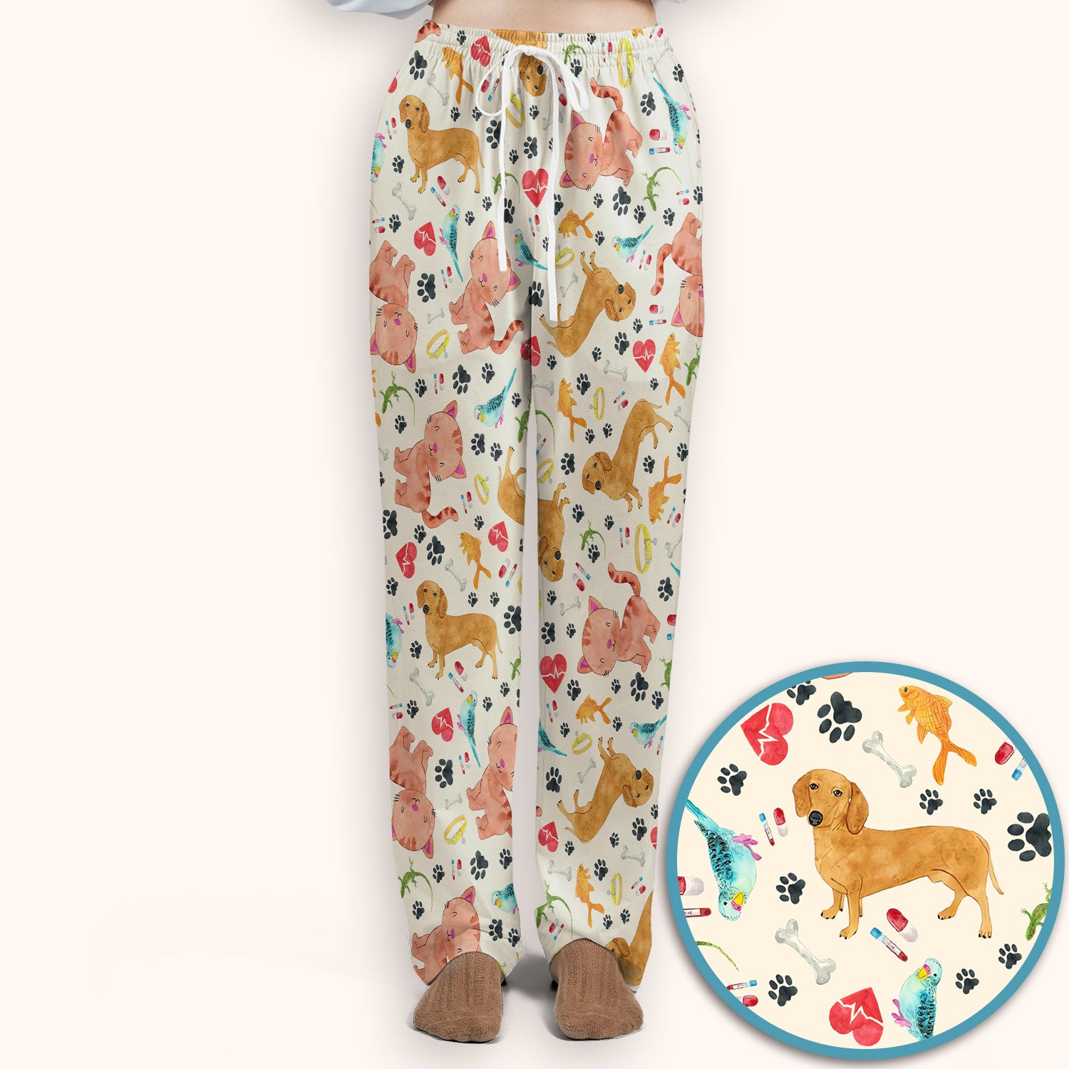 Cute Cat Dog Scrub Set - Animal Lover Medical Uniform - Funny Veterinary Nurse Gift for Women RN CNA LPN