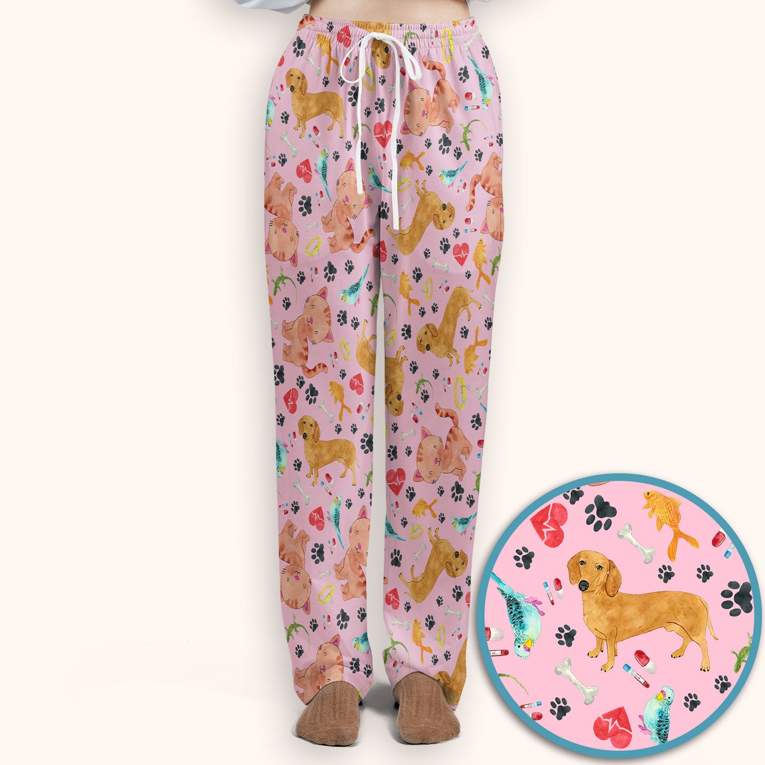 Cute Cat Dog Scrub Set - Animal Lover Medical Uniform - Funny Veterinary Nurse Gift for Women RN CNA LPN