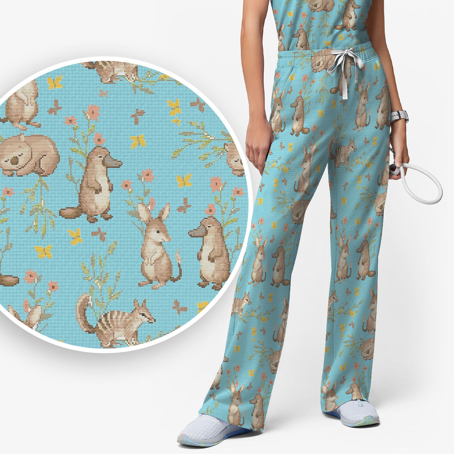 Australian Baby NICU Nurse Scrub Set, Pediatric Nursing Uniform, Comfortable Scrubs For Nurses