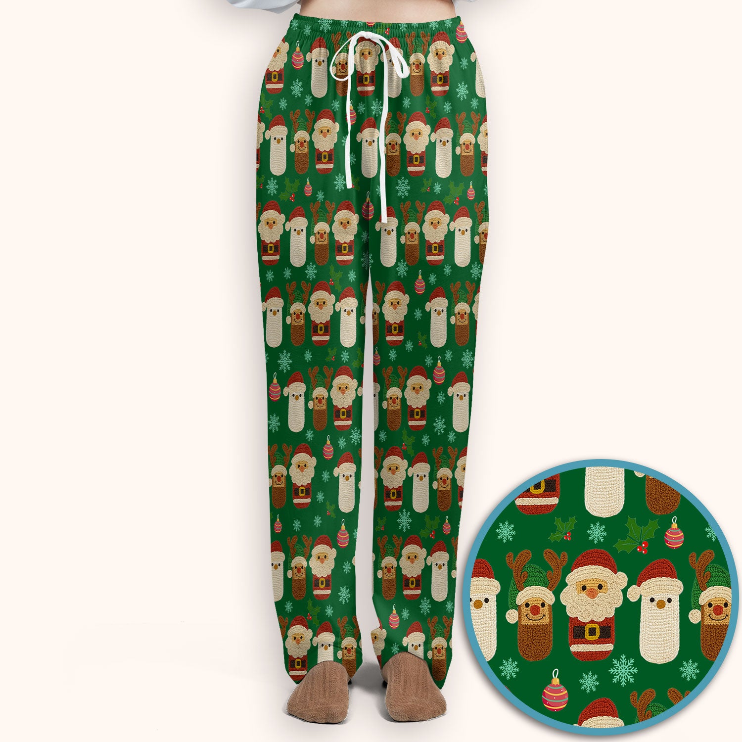 Christmas Santa Reindeer Snowman Scrub Set - Holiday Chill Pill Scrubs Pants and V Neck Top - Funny Medical Uniform for Women