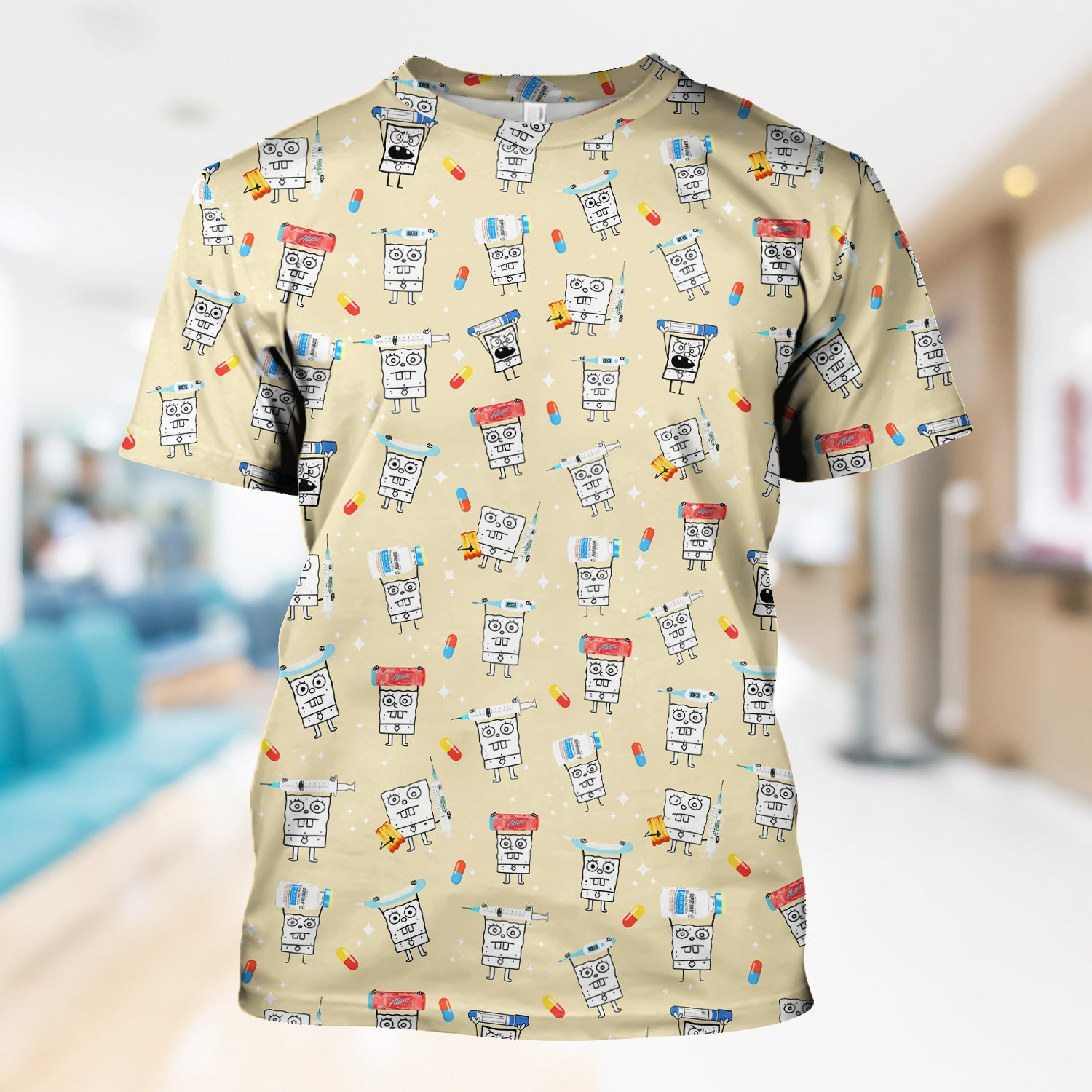 Funny Pharmacist Cartoon T-Shirt - Funny Pharmacist Cartoon Design - Gift for RN LPN Healthcare Workers