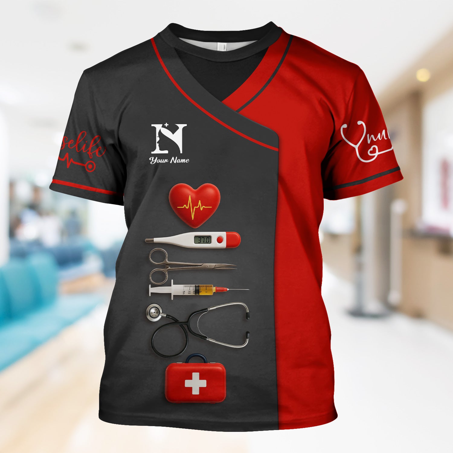 Personalized Nurse Shirt - Nursing Graphic Tees for Women - Gifts For Healthcare Workers