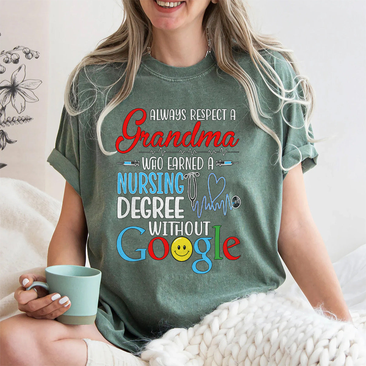 Funny Nursing Grandma Shirt, Respect Grandma Nurse Tee, RN LPN CNA Gift
