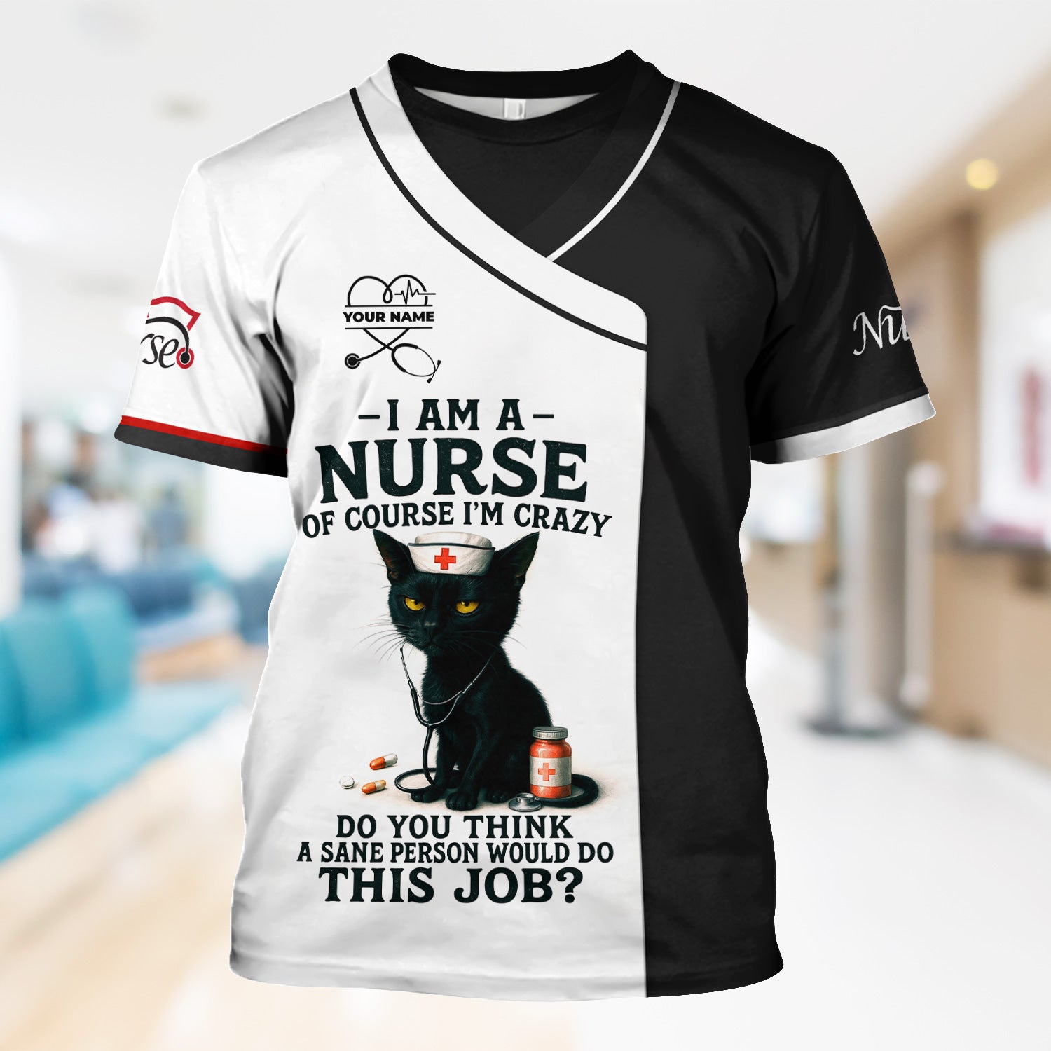 Personalized Funny Nurse T-Shirt - Gift Ideas for Nurses - Women’s CNA Shirts With Custom Name