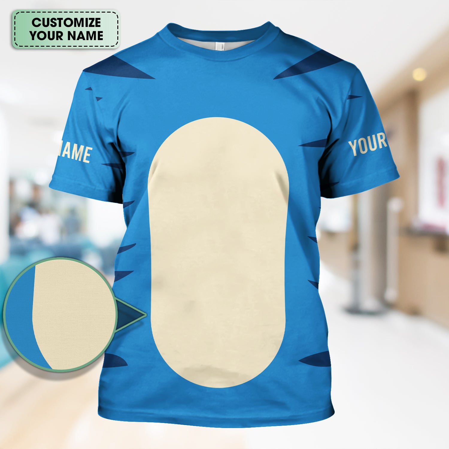 Personalized Blue Tiger Shirt - Animal Costume with Tail Graphic Tee - Gift for Women RN LPN CNA