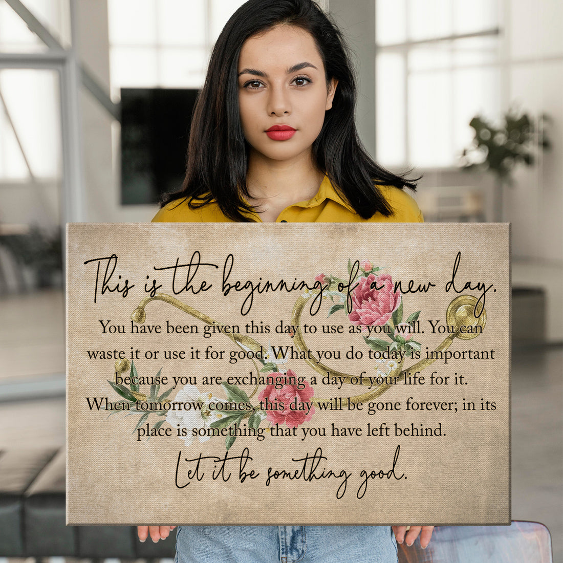 Inspirational Nurse Canvas, Let It Be Something Good Wall Art, RN LPN CNA Healthcare Workers Gift