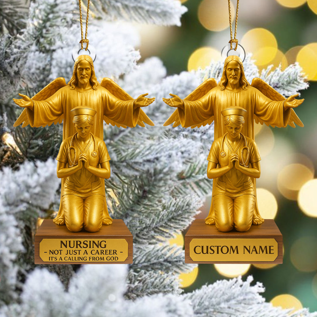 Personalized Nurse Angel Ornament, Guardian Angel Nursing Ornament, Christmas Gift For RN And LPN