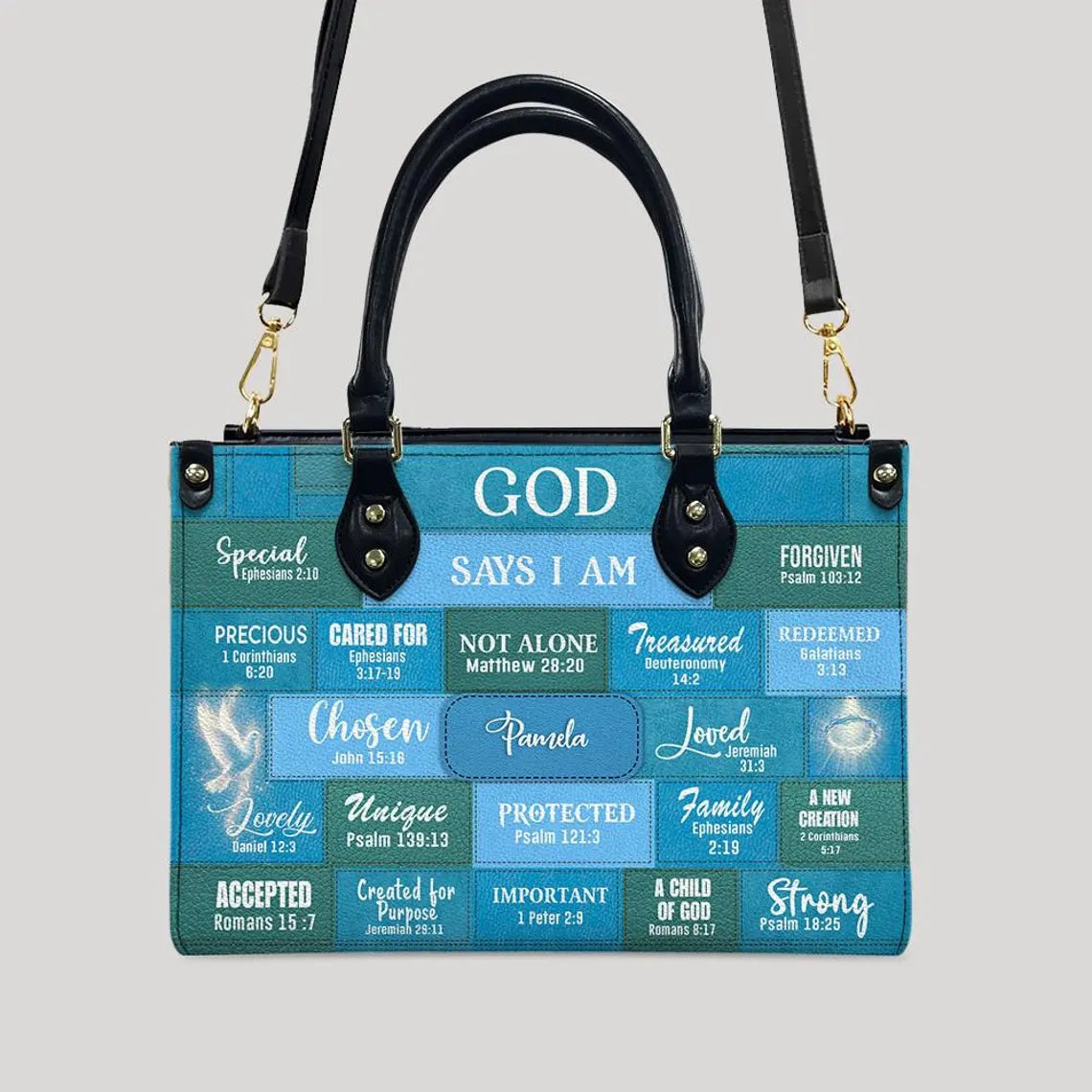 Personalized Nurse Handbag for Women, God Say I Am Handbag Multiple Color Options, Gift for CNA RN LPN