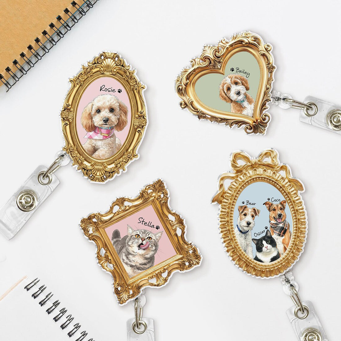 Custom Pet Photo Name Nurse Badge Reel for Nurses & Doctors, Cute RN MD Pharmacy ID Holder Clip, Personalized Healthcare Gift