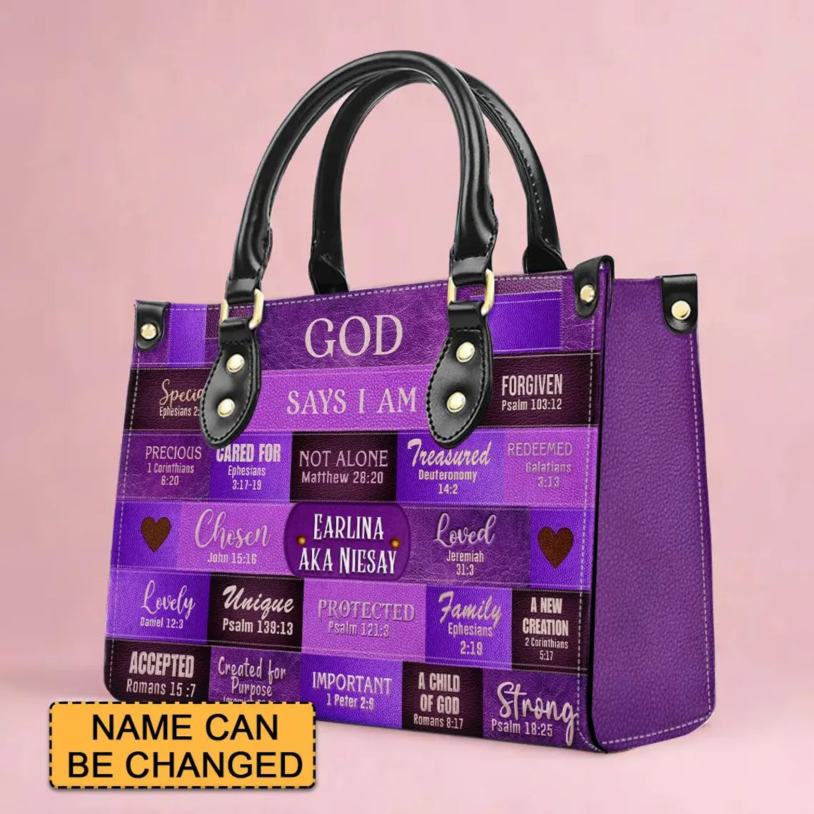 Custom Nurse Leather Handbag for Women, Nurse Life Affirmations Handbag Multiple Color Options, CNA RN LPN Healthcare Worker Gift