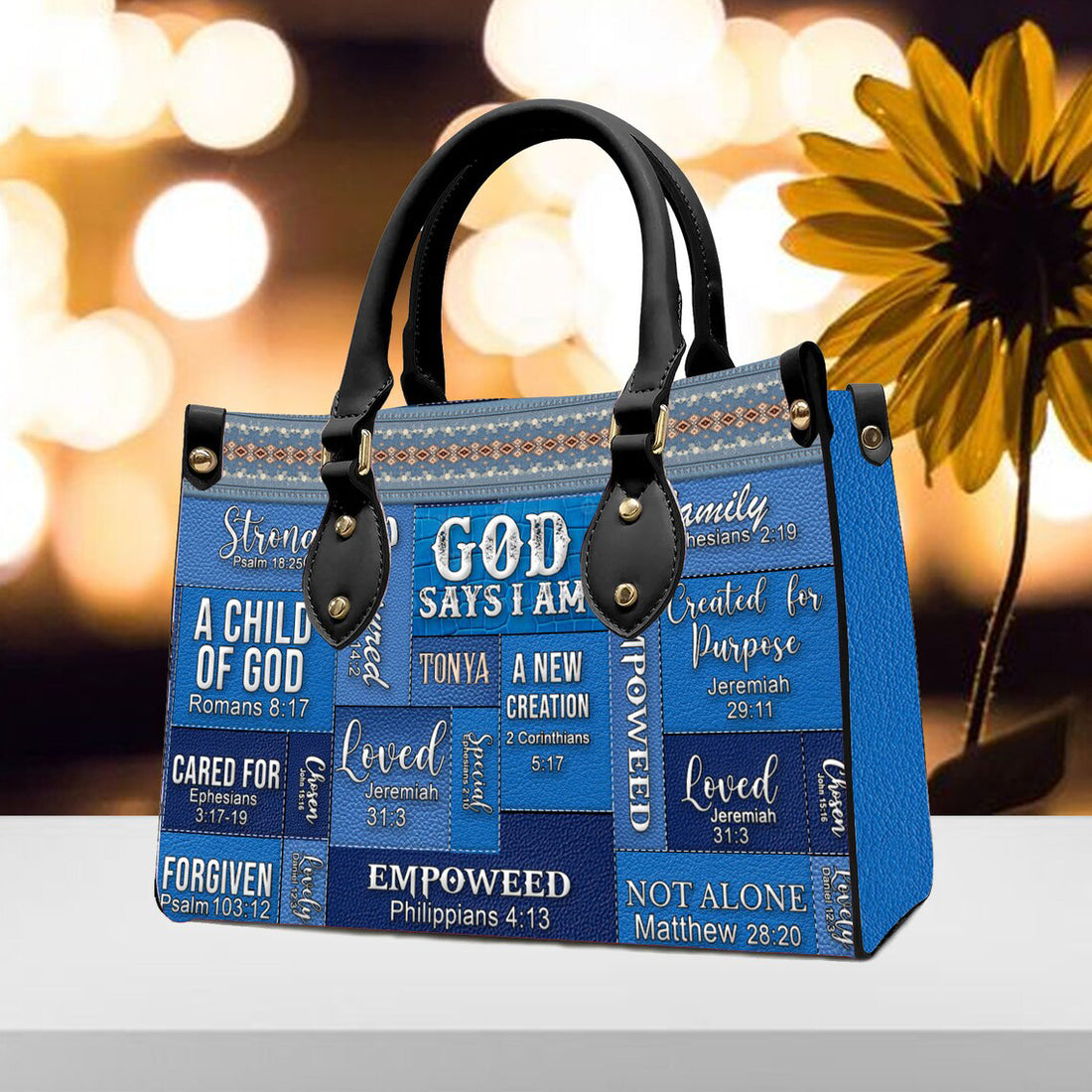 Personalized Christian Nurse Handbag, God Say I Am Bible Verses, Gift for CNA RN LPN Healthcare Worker