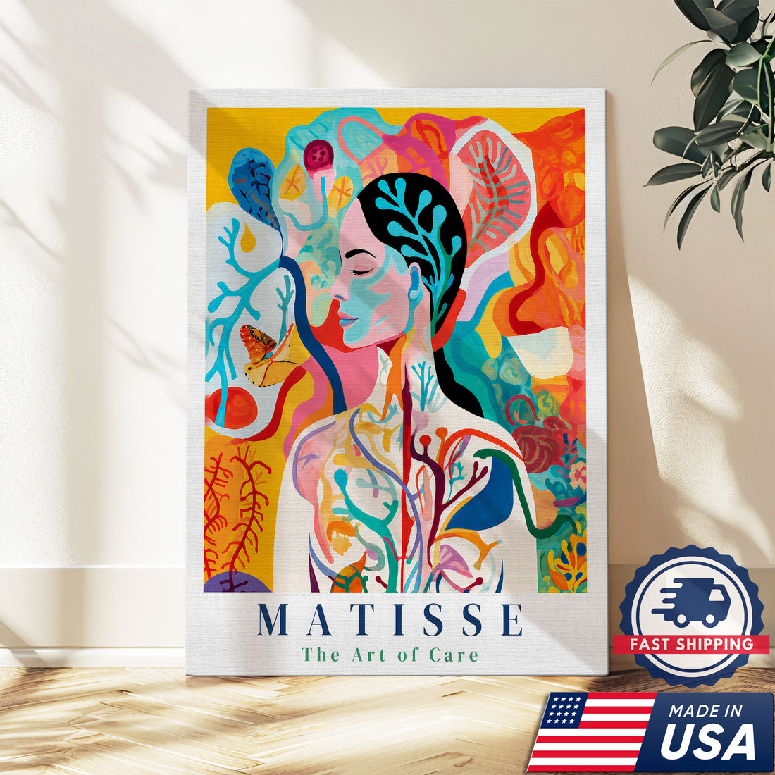 Colorful Anatomy Nurse Canvas Wall Art for RN, CNA, Healthcare Office Decor