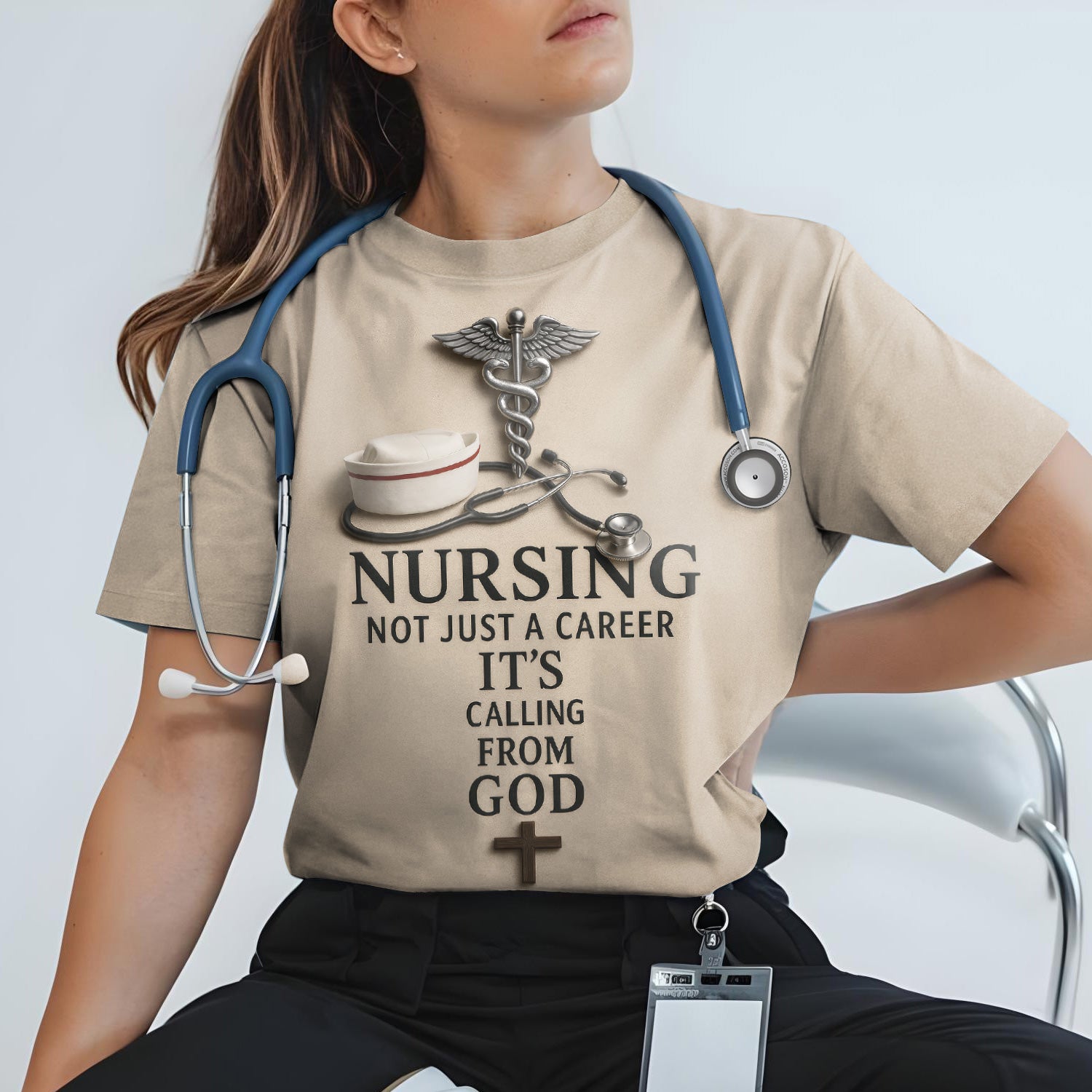 Christian Nurse Shirt - Nursing Is a Calling from God - Gift for Women RN CNA LPN
