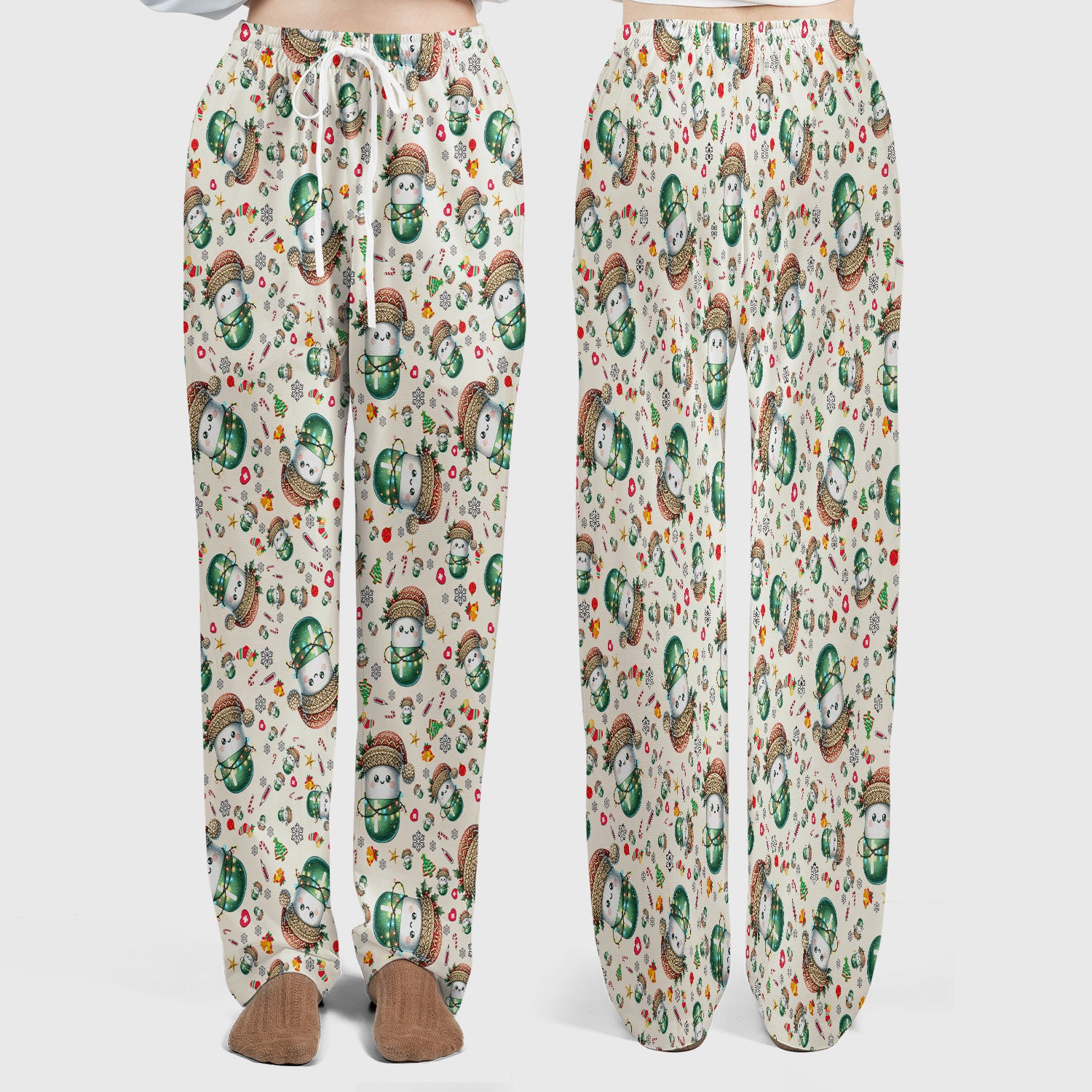 Pharmacy Tech Christmas Scrub Set – Cute Green Snowman Print Nurse Outfit – Funny Holiday Medical Uniform for Pharmacists
