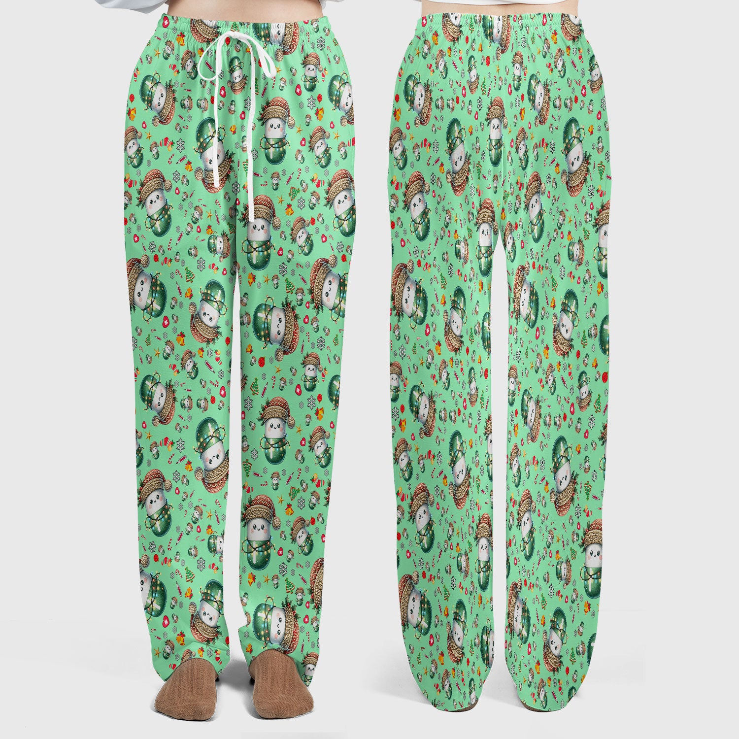 Pharmacy Tech Christmas Scrub Set – Cute Green Snowman Print Nurse Outfit – Funny Holiday Medical Uniform for Pharmacists