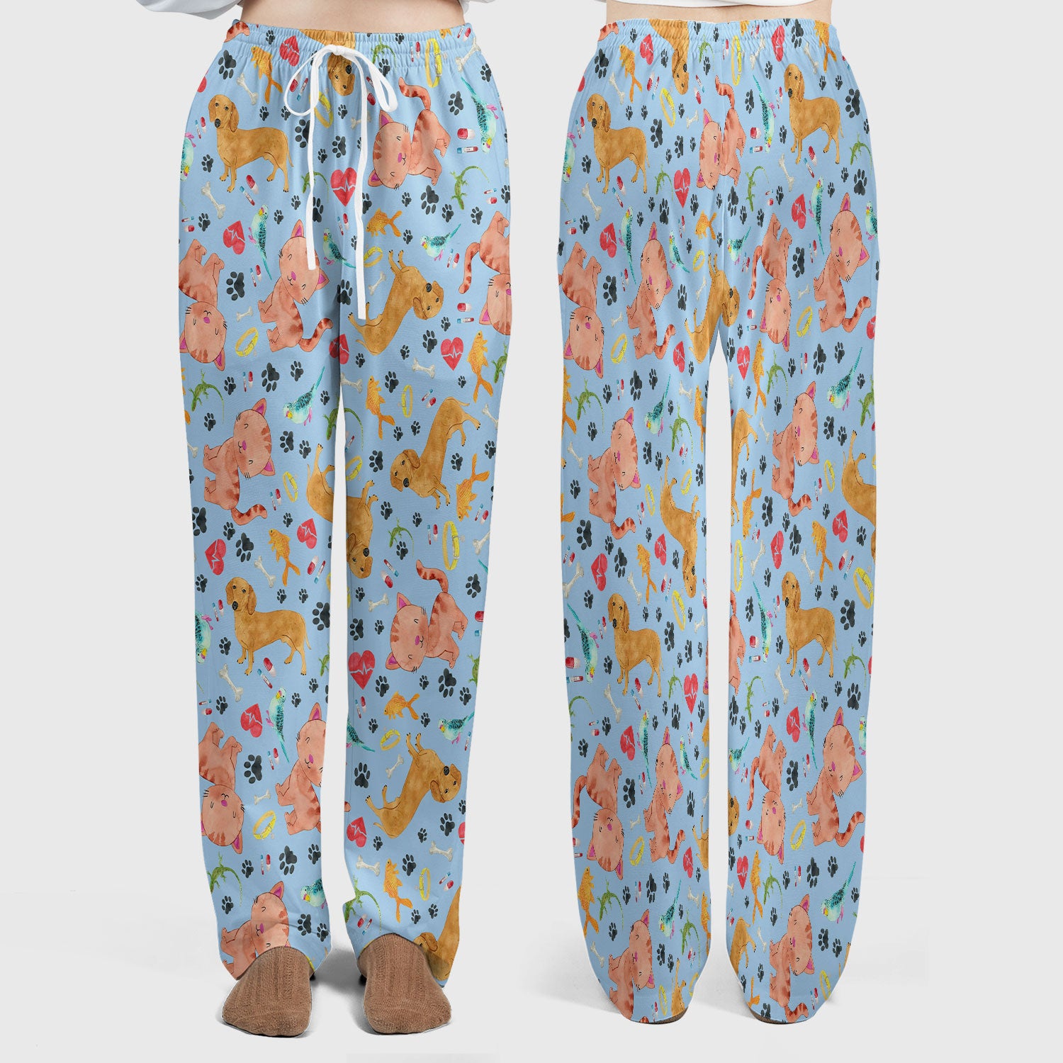 Cute Cat Dog Scrub Set - Animal Lover Medical Uniform - Funny Veterinary Nurse Gift for Women RN CNA LPN