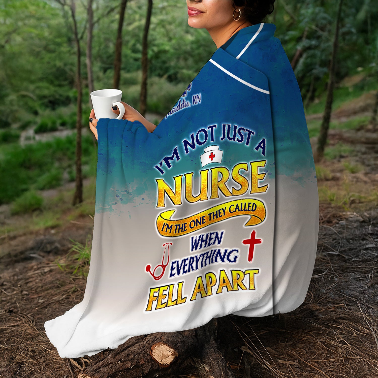 Personalized Proud Nurse Blanket - I'm Not Just A Nurse Quote - Gift for Women RN LPN Healthcare Workers