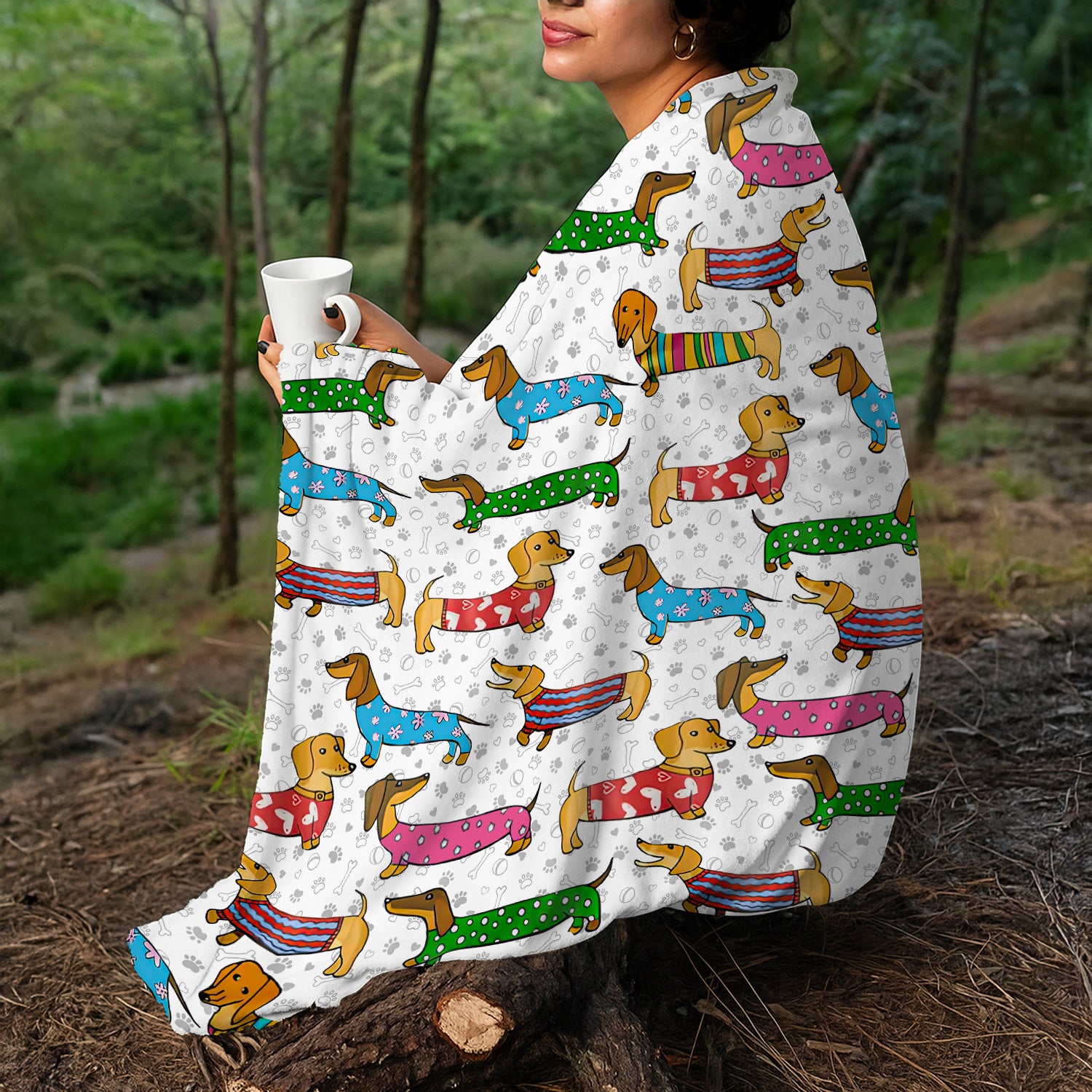 Doxie Puppies Nurse Blanket - Cute Dachshund Holiday Gift for RN LPN CNA - Weiner Dog Lover