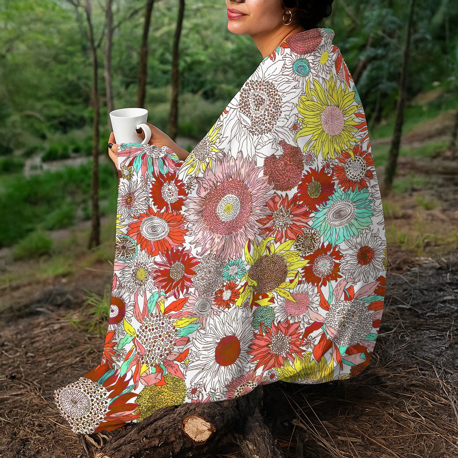 Sunflower Floral Blanket - Cute Cozy Gift for Healthcare Professionals - Bright Medical Pattern for RN LPN CNA Nurses Healthcare Workers
