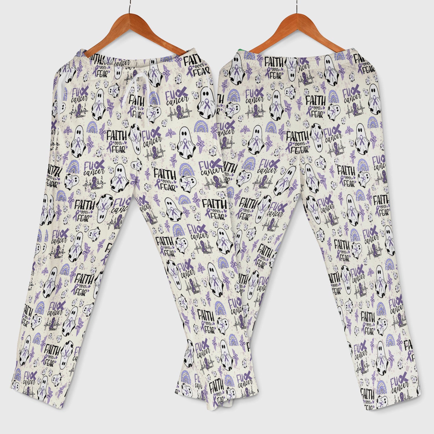 Periwinkle Ribbon Stomach Cancer Scrub Set for Women - Awareness Nurse Scrub Pants and V Neck Top - November Warrior Survivor Gift