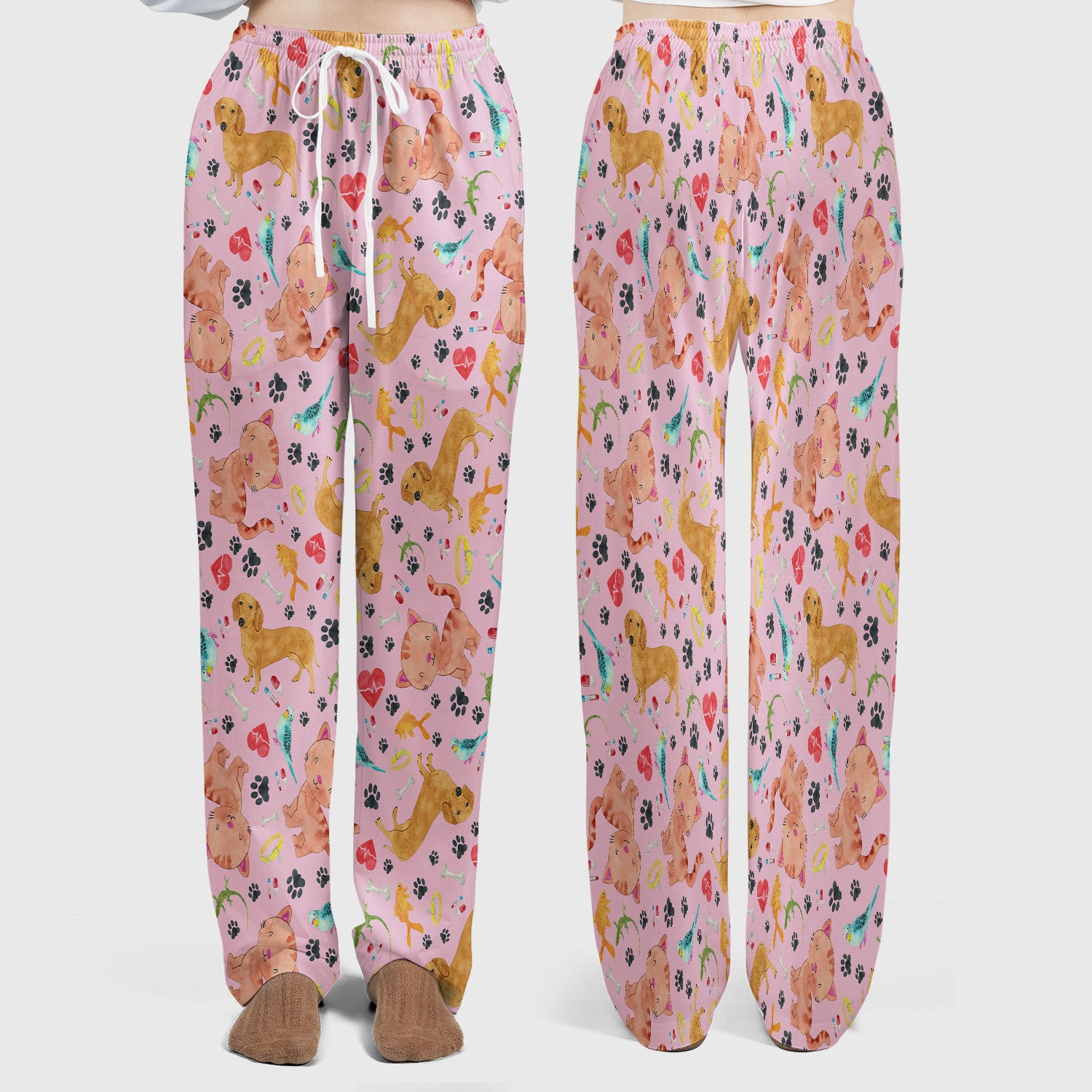 Cute Cat Dog Scrub Set - Animal Lover Medical Uniform - Funny Veterinary Nurse Gift for Women RN CNA LPN