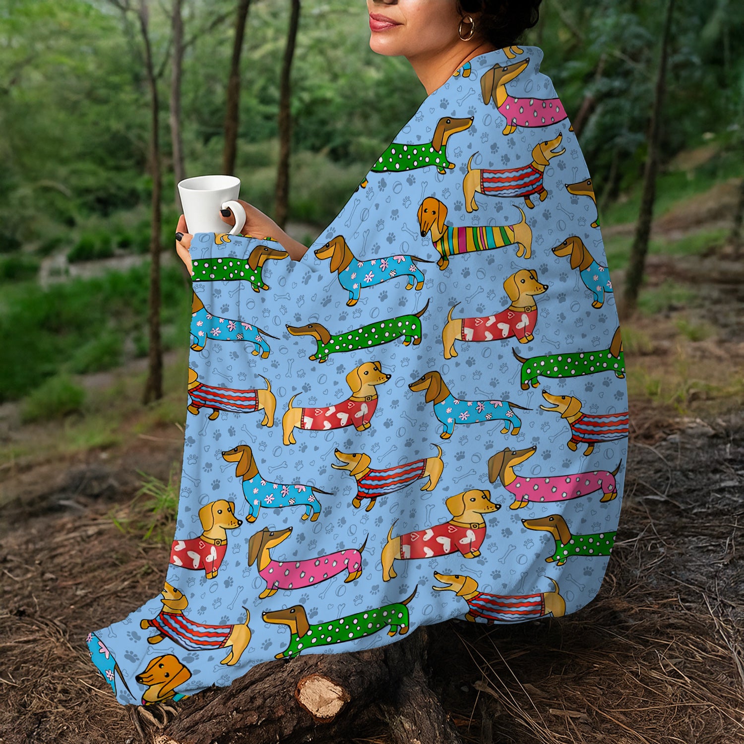 Doxie Puppies Nurse Blanket - Cute Dachshund Holiday Gift for RN LPN CNA - Weiner Dog Lover