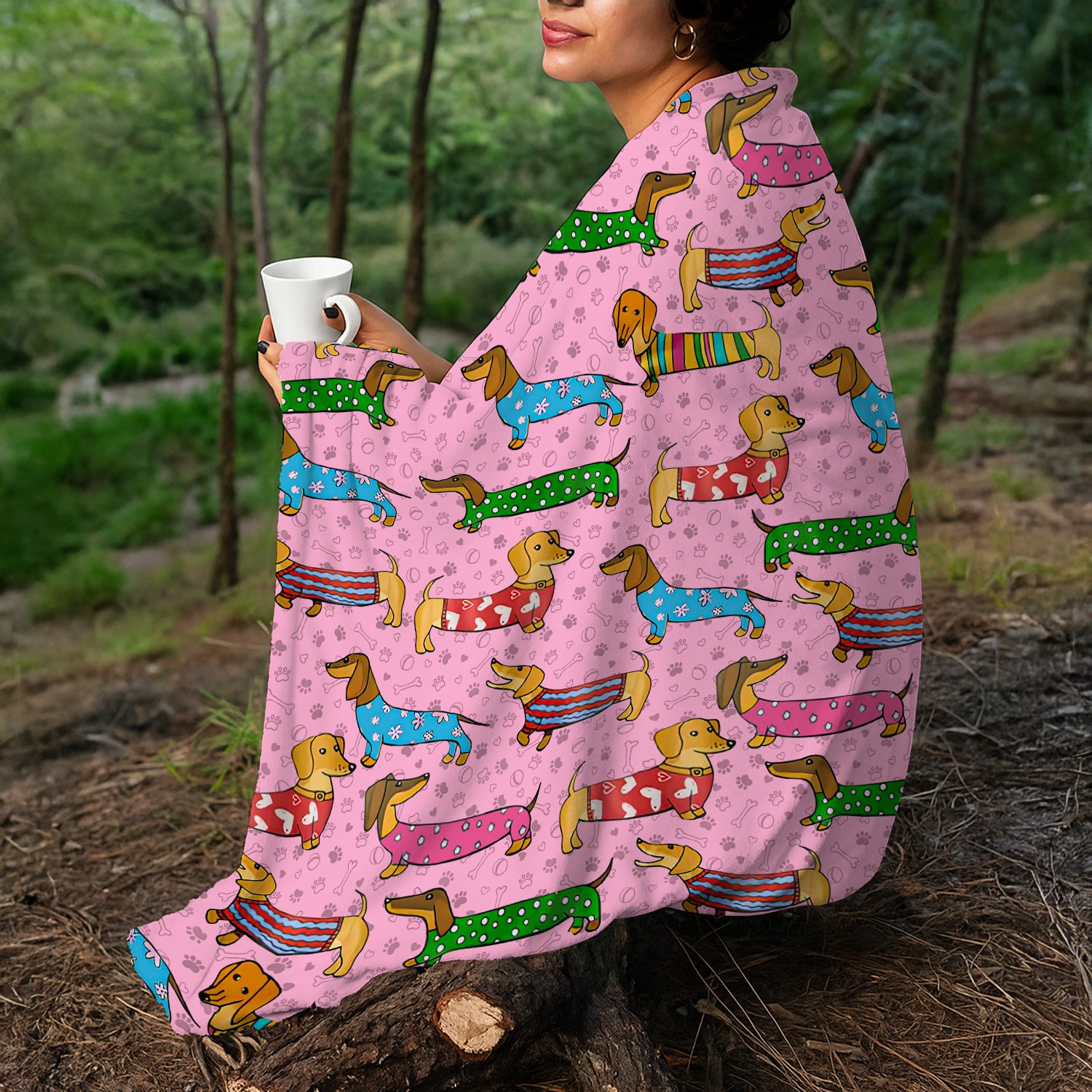 Doxie Puppies Nurse Blanket - Cute Dachshund Holiday Gift for RN LPN CNA - Weiner Dog Lover