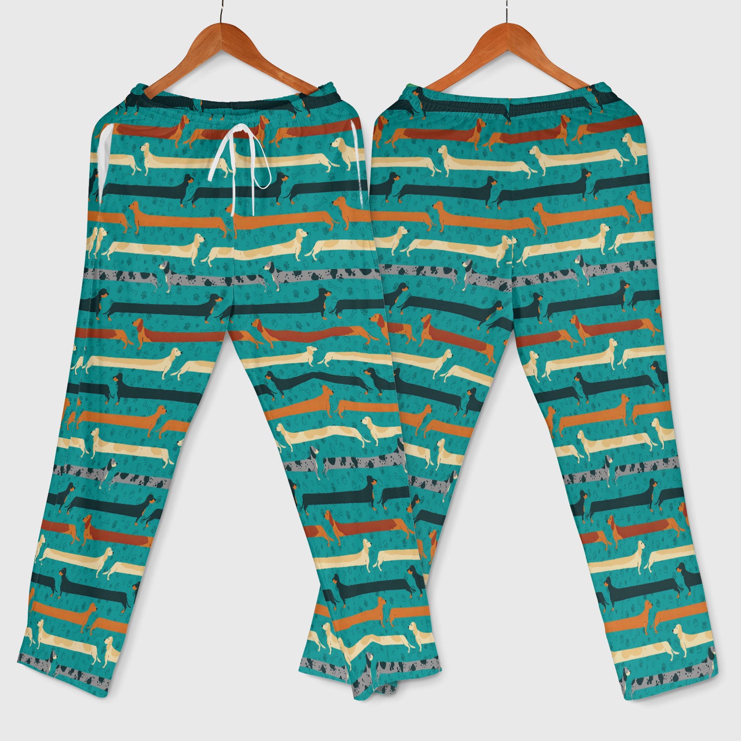 Weiner Dog Women's Scrub Sets - Comfortable Scrubs for Nurses - Funny Scrub Pants and V Neck Top - Breathable Med Uniform