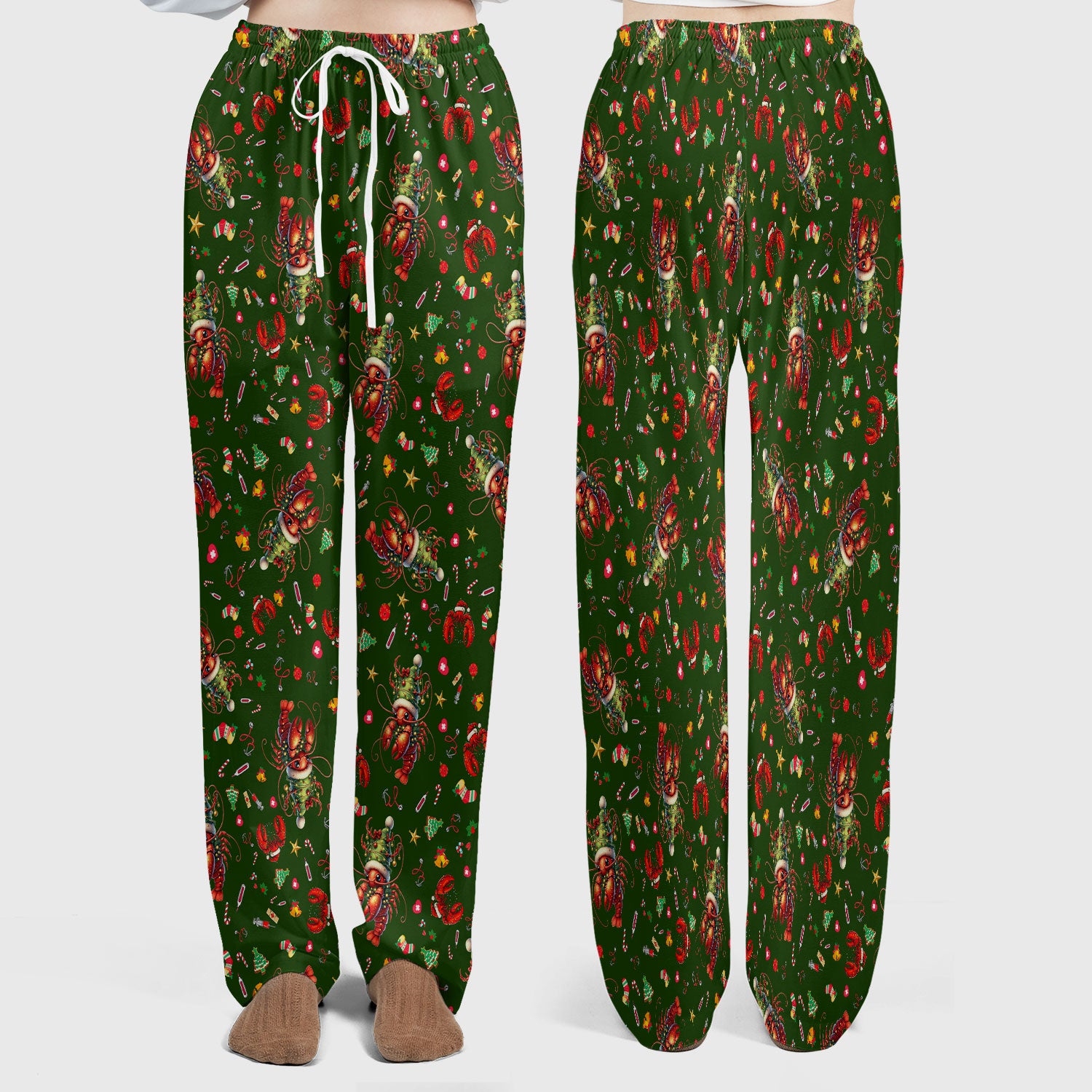 Whimsical Crawfish Christmas Scrub Set – Southern Christmas Cajun Holiday Crawfish Pattern – Cute Medical Uniform for Nurses, Vets And Healthcare Workers