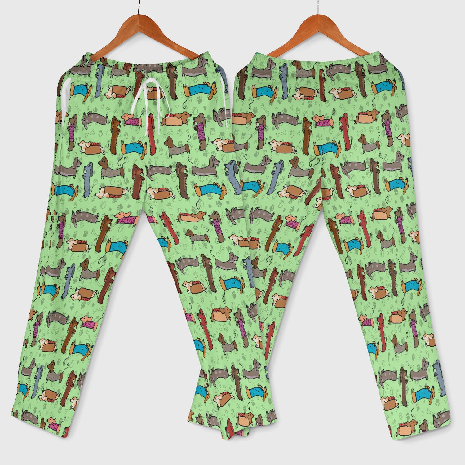 Cute Dachshund Women's Scrub Sets - Funny Sausage Dog Scrub Pants and V Neck Top - Breathable Med Uniform - Nursing Gift