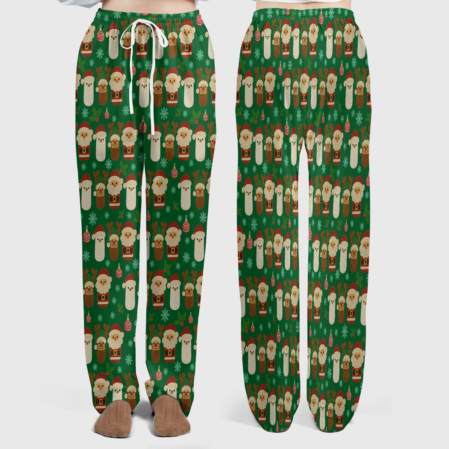 Christmas Santa Reindeer Snowman Scrub Set - Holiday Chill Pill Scrubs Pants and V Neck Top - Funny Medical Uniform for Women