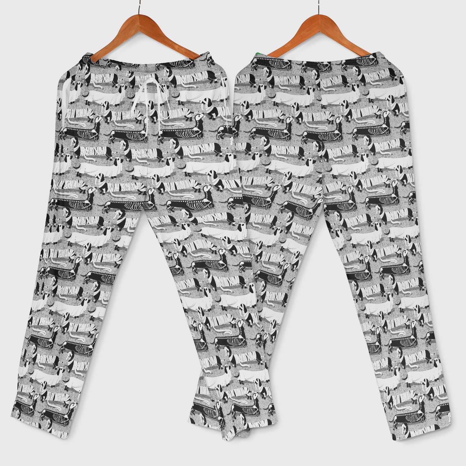 Halloween Scrub Set for Women - Spooky Dachshund Skeleton Med Uniform - Comfortable Nursing Pants - Ugly Sweater for Pet Lover