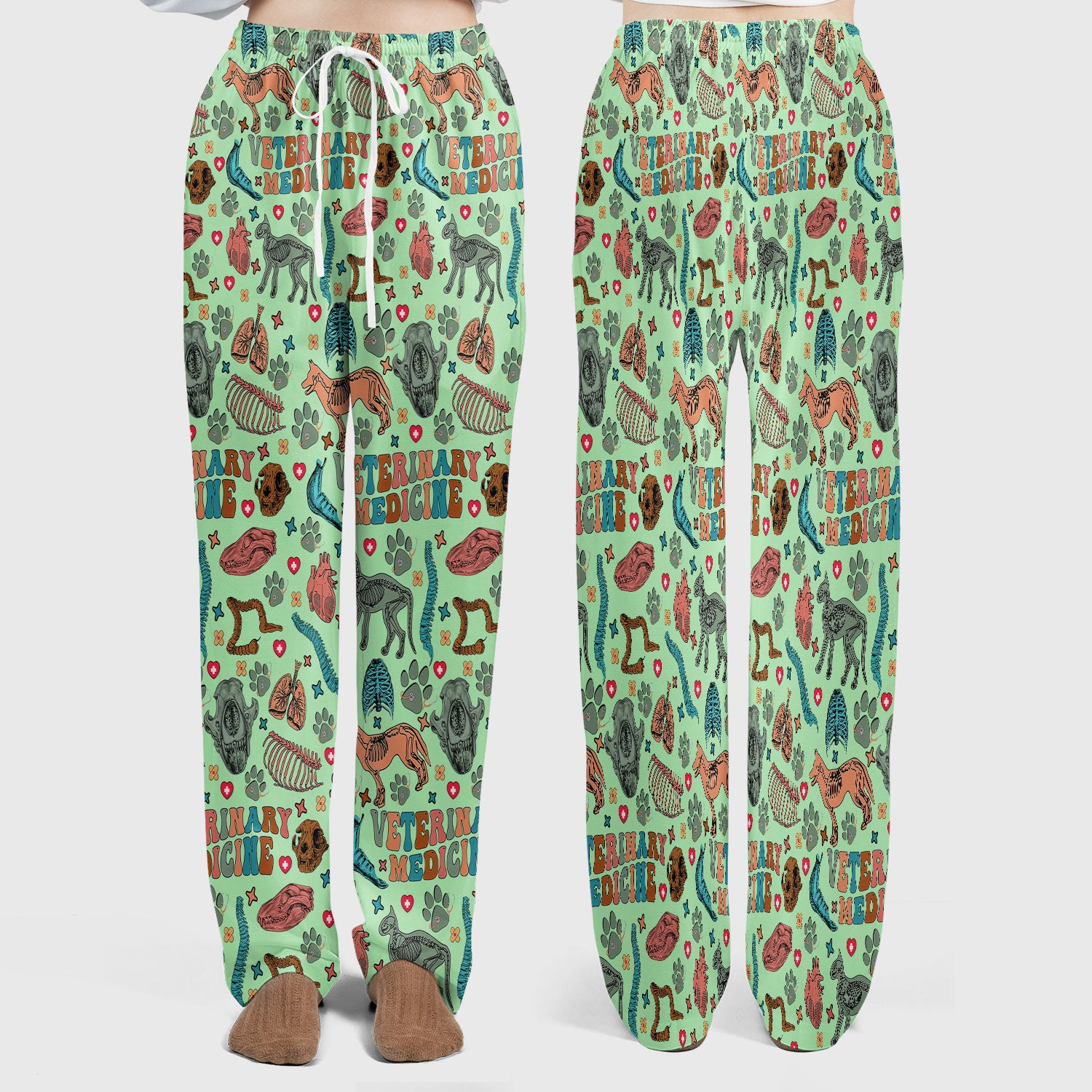Vet Tech Scrub Set - Veterinary Medicine Scrubs Pants and V Neck Top - Animal Medical Uniform for Women Nurse Gift