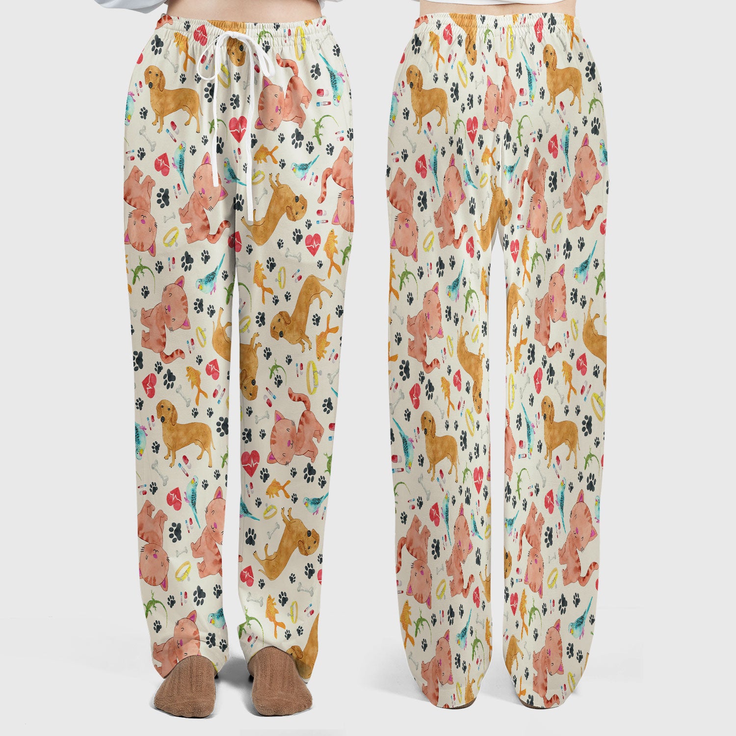 Cute Cat Dog Scrub Set - Animal Lover Medical Uniform - Funny Veterinary Nurse Gift for Women RN CNA LPN