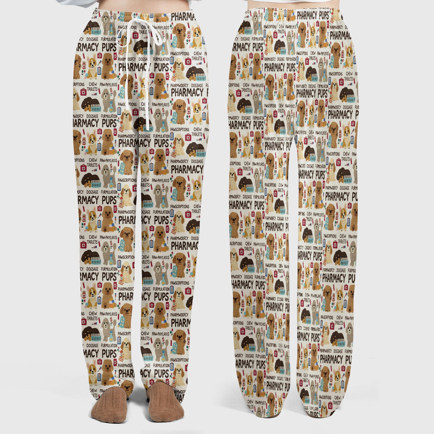 Pharmacy Pups Scrub Set for Women - Cute Dog Medical Uniform for Pharmacists & Vet Techs - Fun Pharmacy Nursing Gift