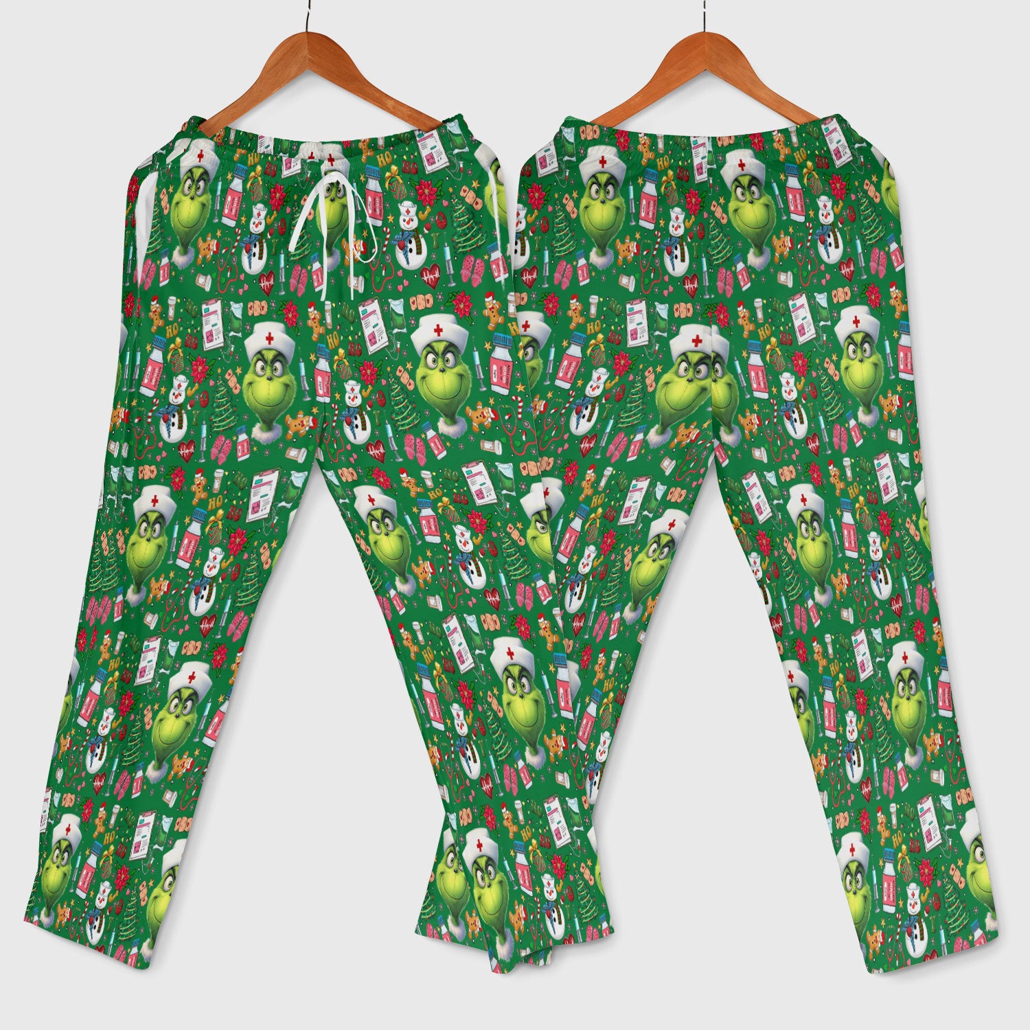 Merry Grinchmas Scrub Set for Women - Comfortable Nursing Pants - Christmas Medical Uniform - Holiday Ugly Sweater Gift for Her
